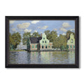 Houses On The Zaan River At Zaandam 1871 Claude Monet Custom Framed Canvas