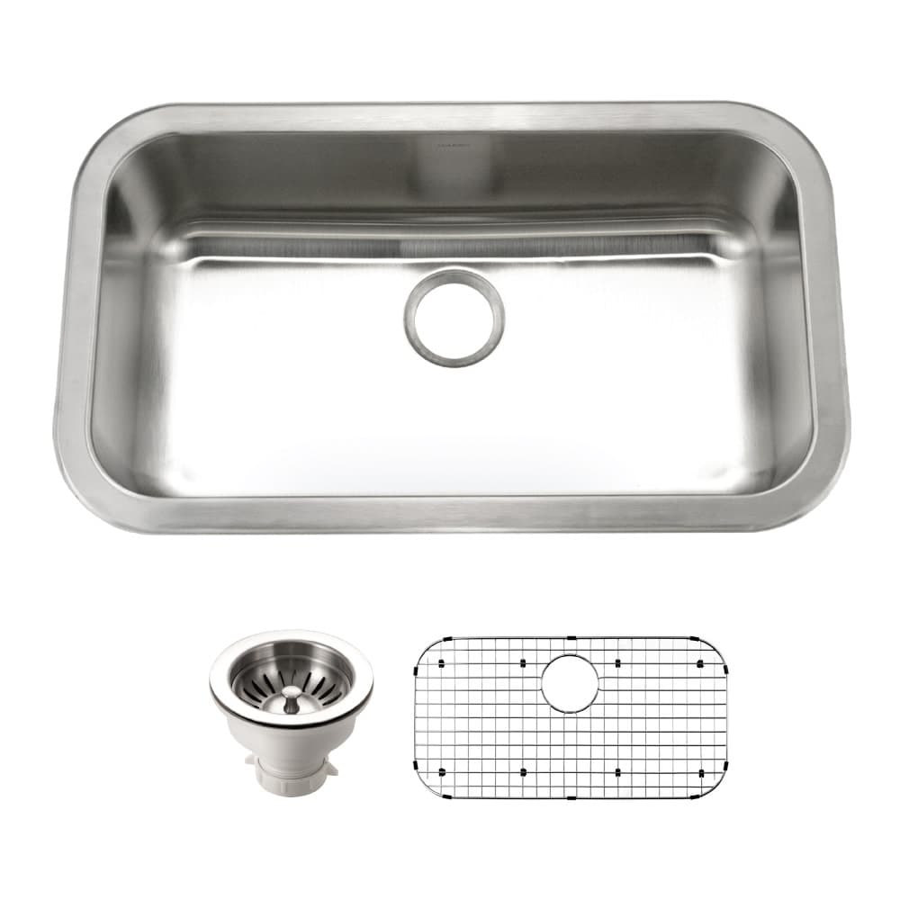 Houzer Bsg 3018 Belleo 32 Drop In Single Basin Stainless Steel Kitchen Sink Stainless Steel