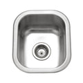 Houzer Cs 1307 Club 12 1 2 Single Basin Undermount 18 Gauge Stainless Steel Bar Sink With Sound Dampening Technology And Basket