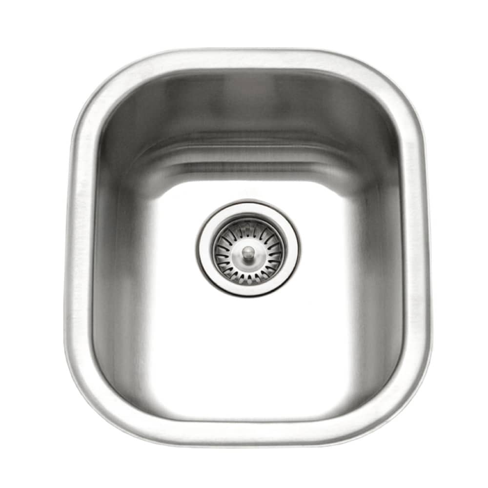 Houzer Cs 1407 Club 13 5 8 Single Basin Undermount 18 Gauge Stainless Steel Bar Sink With Sound Dampening Technology