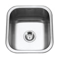 Houzer Ms 1708 Club 16 1 4 Single Basin Undermount 18 Gauge Stainless Steel Bar Sink With Sound Dampening Technology Basket