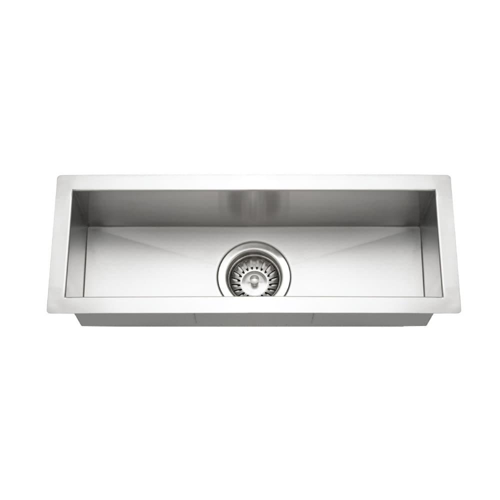 Houzer Ctb 2385 Contempo 23 Single Basin Undermount 18 Gauge Stainless Steel Bar Sink And Sound Dampening Technology Basin