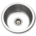 Houzer Scf 1830 Medallion 17 1 2 Single Basin Drop In 18 Gauge Stainless Steel Bar Sink With Sound Dampening Technology
