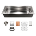 Houzer Nvs 6500 Novus 45 Undermount Single Basin 18 Gauge St Stainless Steel