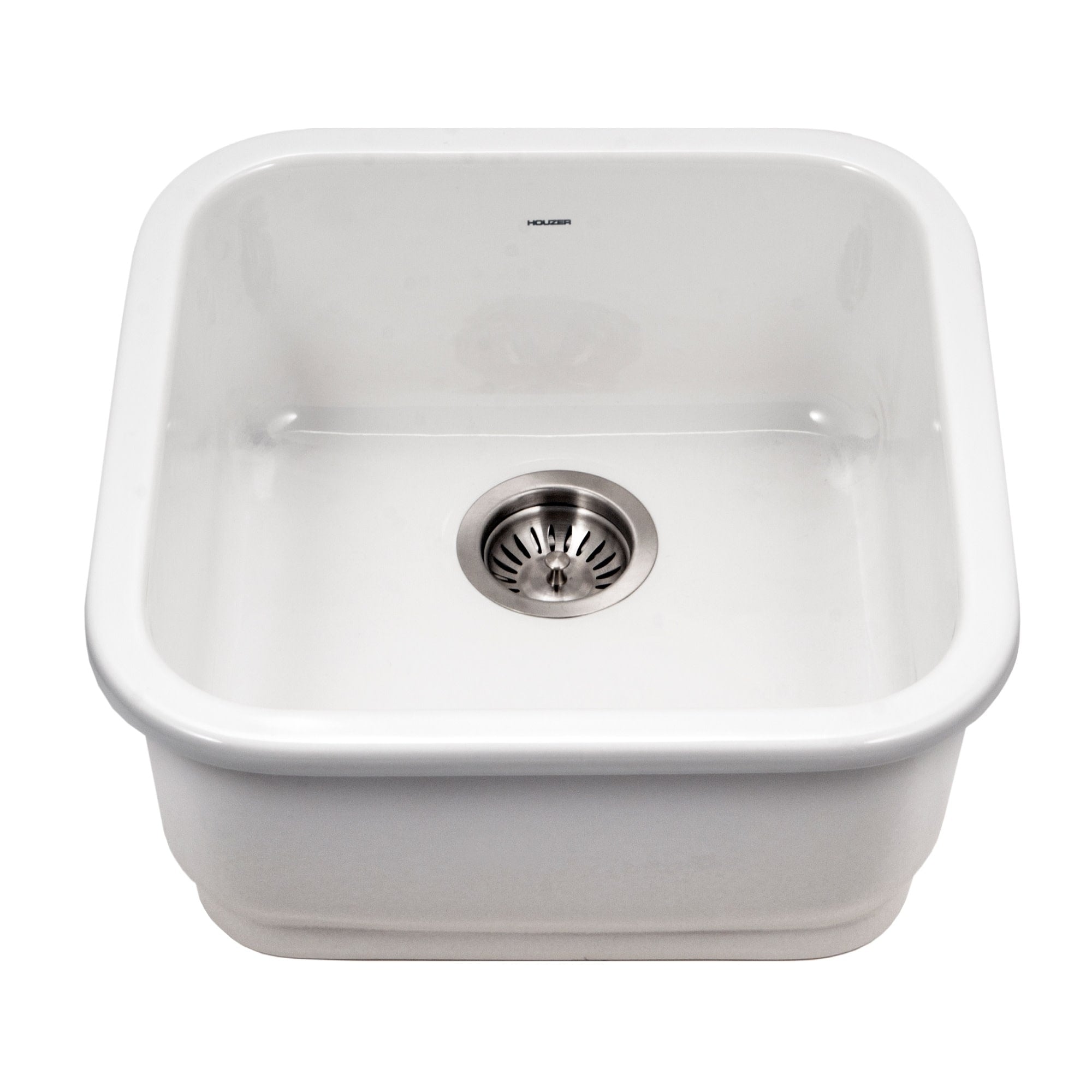 Houzer Ptb 1919 Platus 18 7 8 Undermount Single Basin Fireclay Bar Sink Biscuit