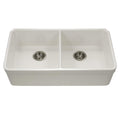 Houzer Ptu 3200 Platus 32 3 16 Undermount Double Basin Fireclay Kitchen Sink