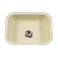 Houzer Pcs 2500 Porcela 22 3 4 Single Basin Undermount Porcelain Enameled Kitchen Sink With Sound Dampening Technology