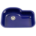Houzer Pch 3700 Porcela 31 1 4 Single Basin Undermount Porcelain Enameled Kitchen Sink With Sound Dampening Technology