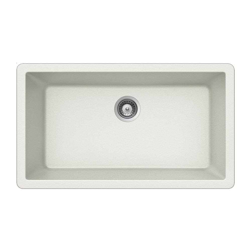Houzer V 100U Quartztone 33 Single Basin Undermount Kitchen Sink