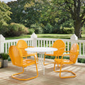Havenside Home Howard Bay Tangerine 5 Piece Metal Outdoor Dining Set