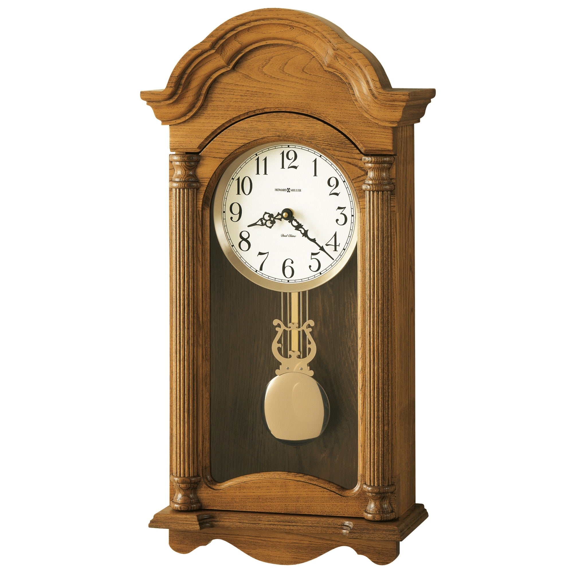 Howard Miller Amanda Grandfather Clock Style Chiming Wall Clock With Pendulum Vintage Old World Classic Design