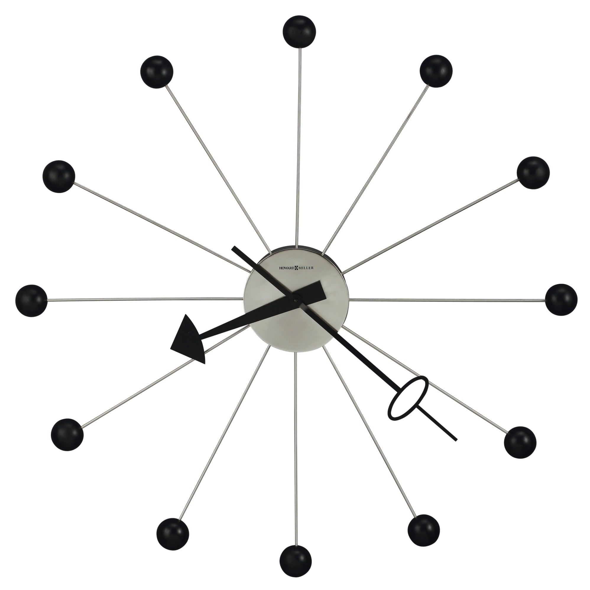 Howard Miller Ball Ii Retro Transitional Contemporary Statement Gallery Wall Clock Reloj De Pared