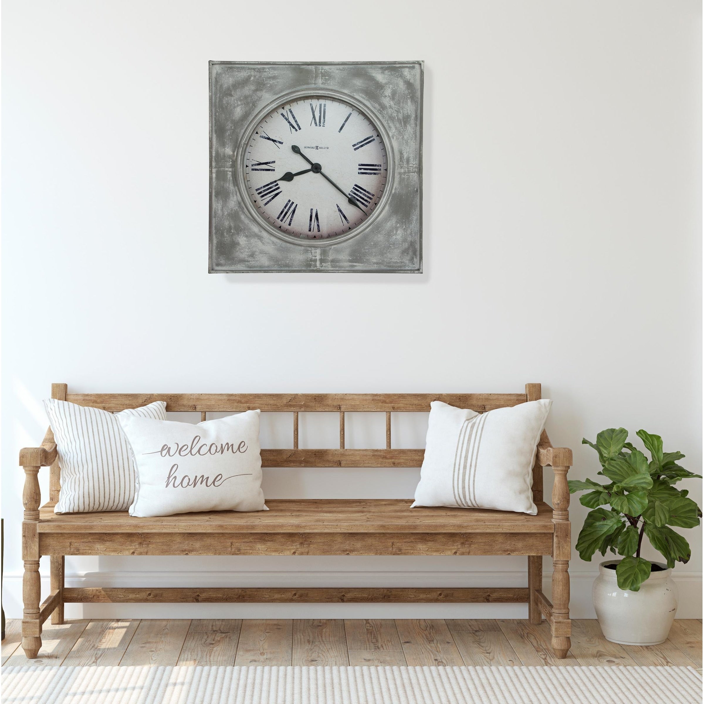 Howard Miller Bathazaar Industrial Chic Transitional Distressed And Modern Gallery Wall Clock Reloj De Pared