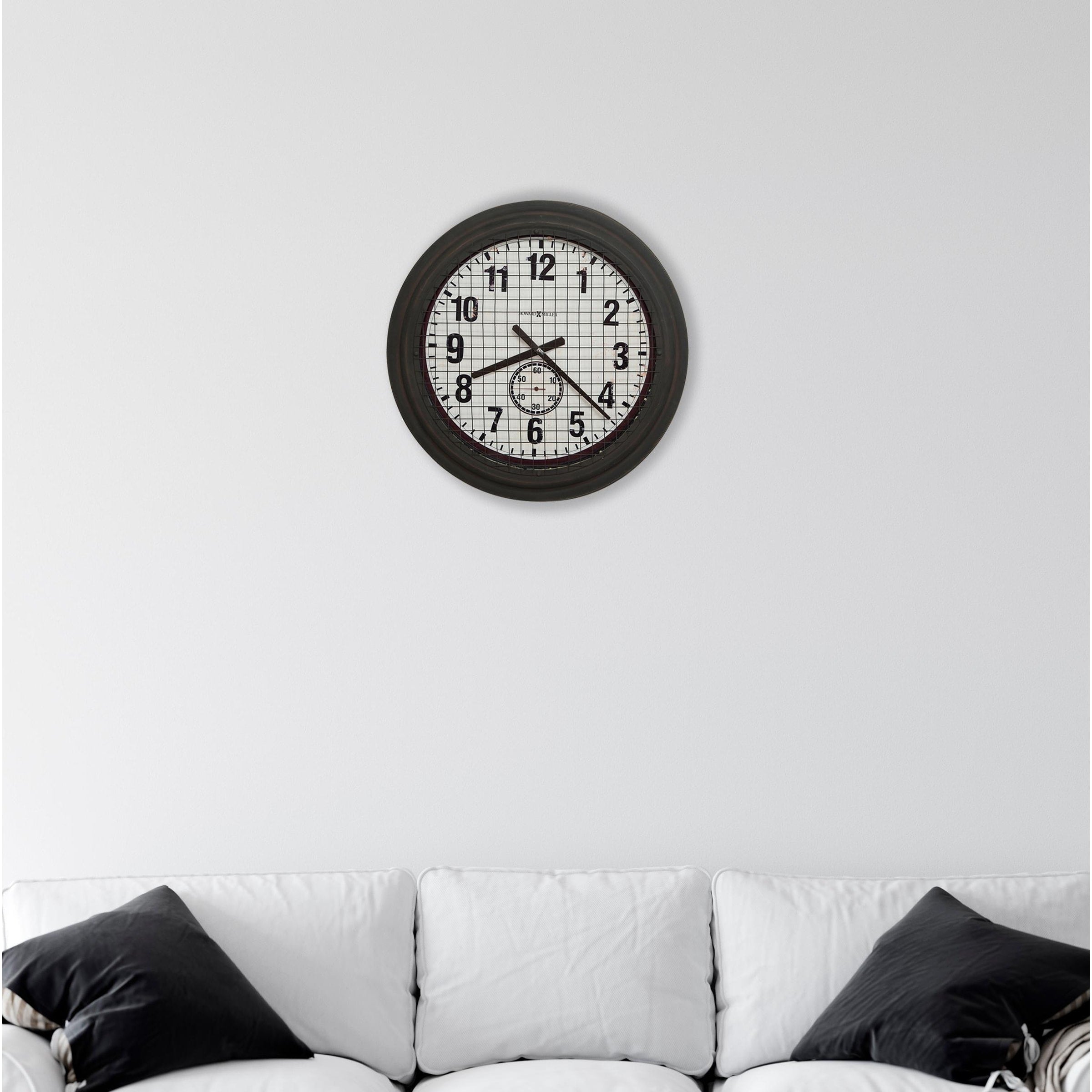 Howard Miller Grid Iron Works Classic Traditional Contemporary Wall Clock With Large Numbers Reloj De Pared