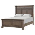 Huder Queen Bed Panel Molded Headboard And Footboard Walnut Brown