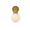 Hudson 1 Light Bath Sconce With Frosted Shade