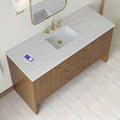 Hudson 60 S Vanity Honey Oak W 3 Cm Top W Freepower Wireless Charger
