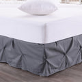 Hudson Pintuck 14 Inch Drop Bedskirt Twin Full Queen King Grey