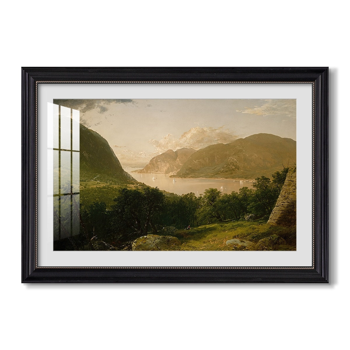 Hudson River Scene 1857 John Frederick Kensett Custom Framed Print