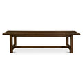 Hugo Dining Table Rectangular Acacia Wood Dovetail Joinery Breadboard Ends Seats 8 Warm Brown