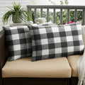 Humble Haute Black Buffalo Plaid Indoor Outdoor Xl Lumbar Pillow Set Of 2 16 In H X 26 In W