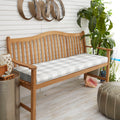 Humble Haute Grey Buffalo Plaid Indoor Outdoor Bench Cushion