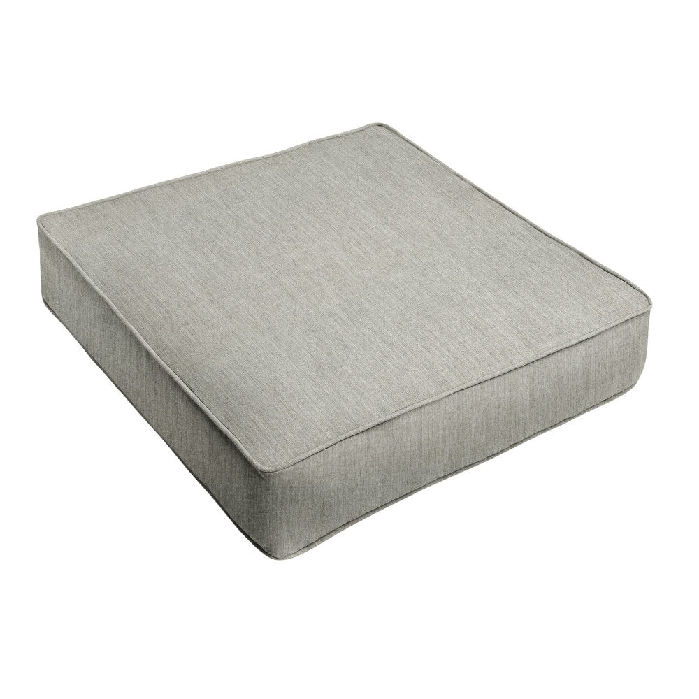 Sunbrella Canvas Granite Corded Indoor Outdoor Deep Seating Chair Cushion