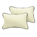 Humble Haute Sunbrella Canvas Natural Indoor Outdoor Corded Pillow Set Of 2