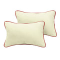 Sunbrella Canvas Natural Canvas Henna Indoor Outdoor Pillow Set