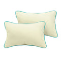 Sunbrella Canvas Natural Canvas Aruba Indoor Outdoor Pillow Set