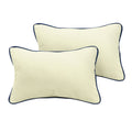 Sunbrella Canvas Natural Indoor Outdoor Corded Pillow Set Of 2