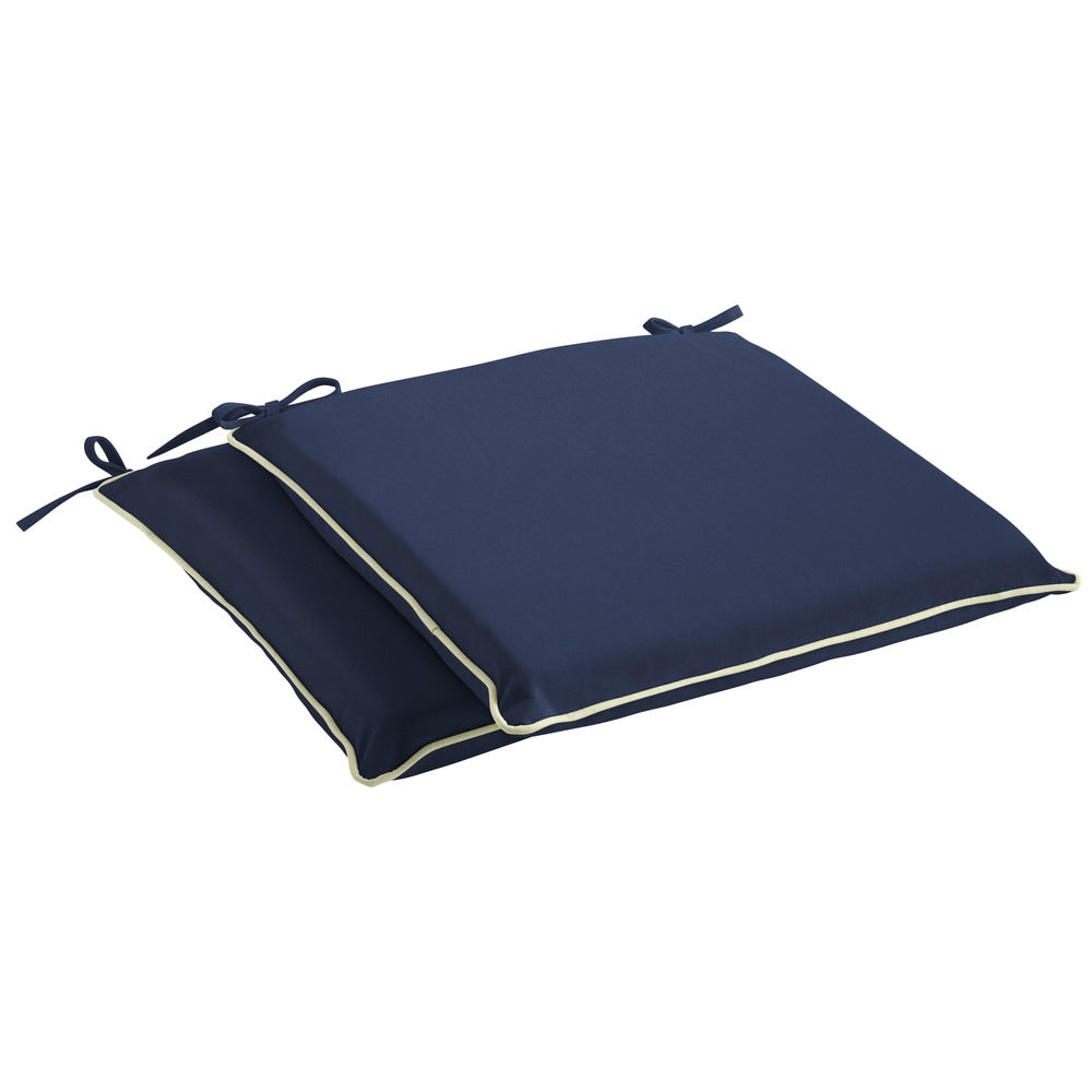 Humble Haute Sunbrella Canvas Navy And Sunbrella Canvas Natural Indoor Outdoor Cushion Set Of 2
