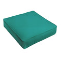 Sunbrella Canvas Teal Corded Indoor Outdoor Deep Seating Chair Cushion