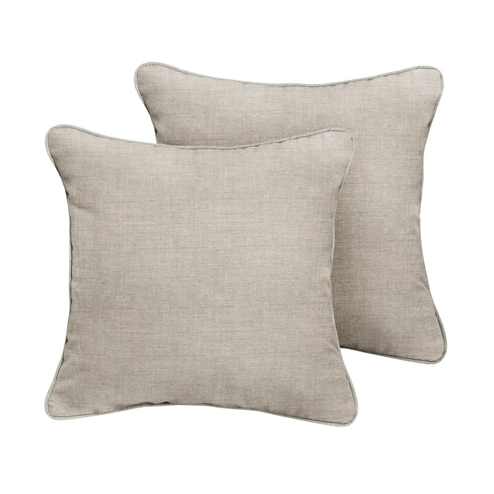Humble Haute Sunbrella Cast Silver Indoor Outdoor Corded Pillow Set Of 2
