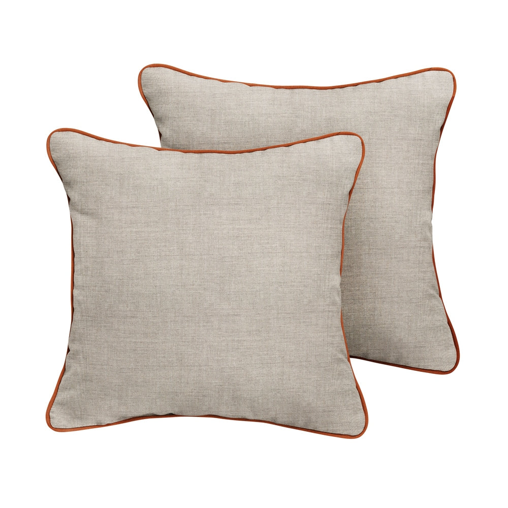 Humble Haute Sunbrella Cast Silver Indoor Outdoor Corded Pillow Set Of 2