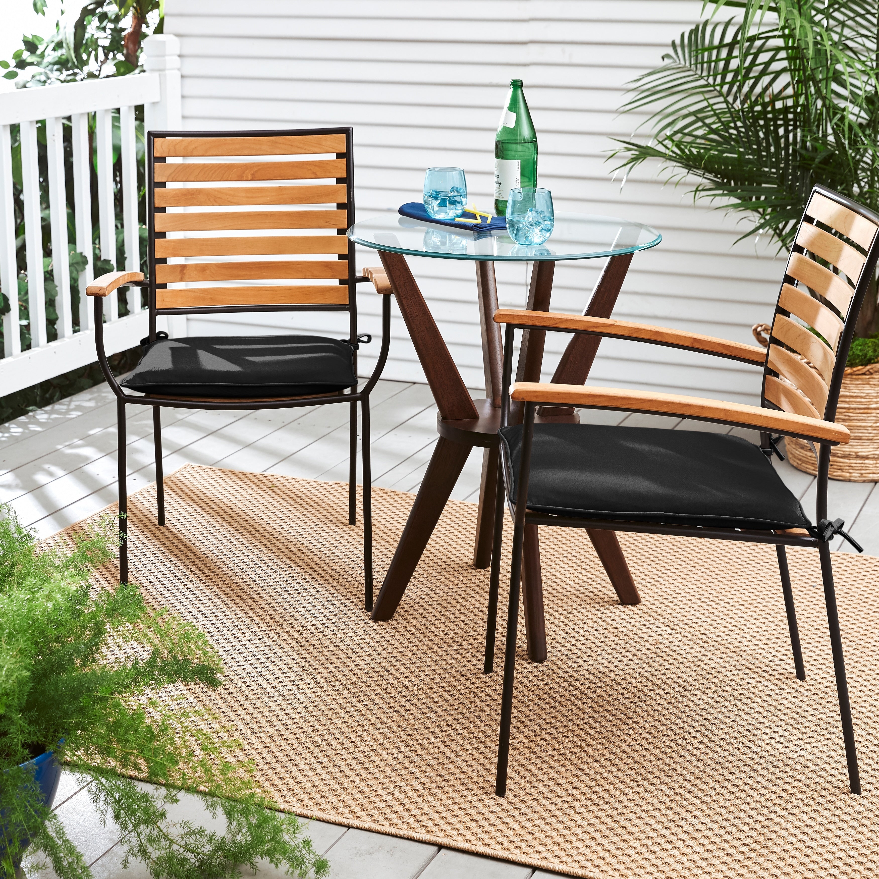 Humble Haute Sunbrella Canvas Black Indoor Outdoor Cushion Set Of 2