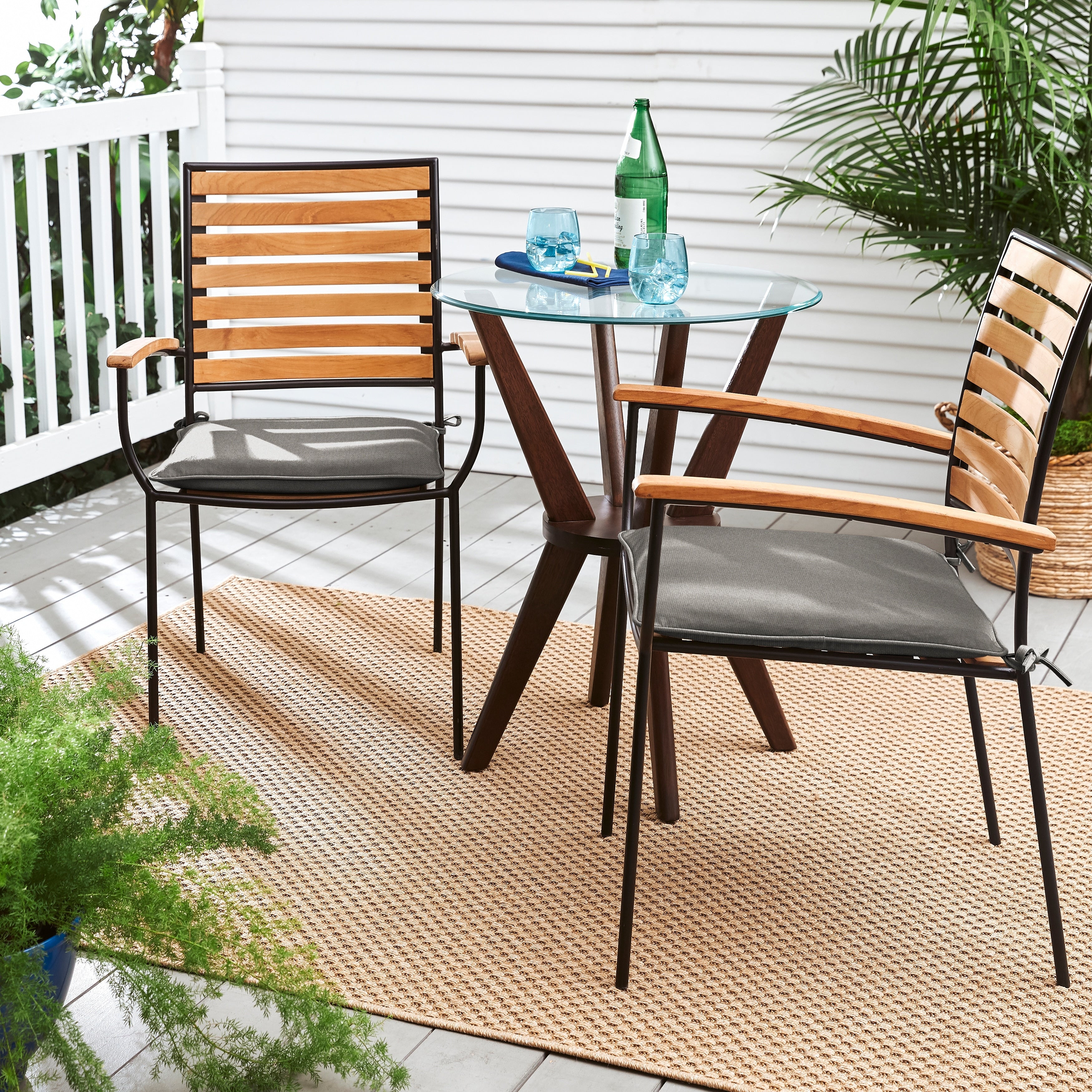 Humble Haute Sunbrella Canvas Charcoal Indoor Outdoor Cushion Set Of 2