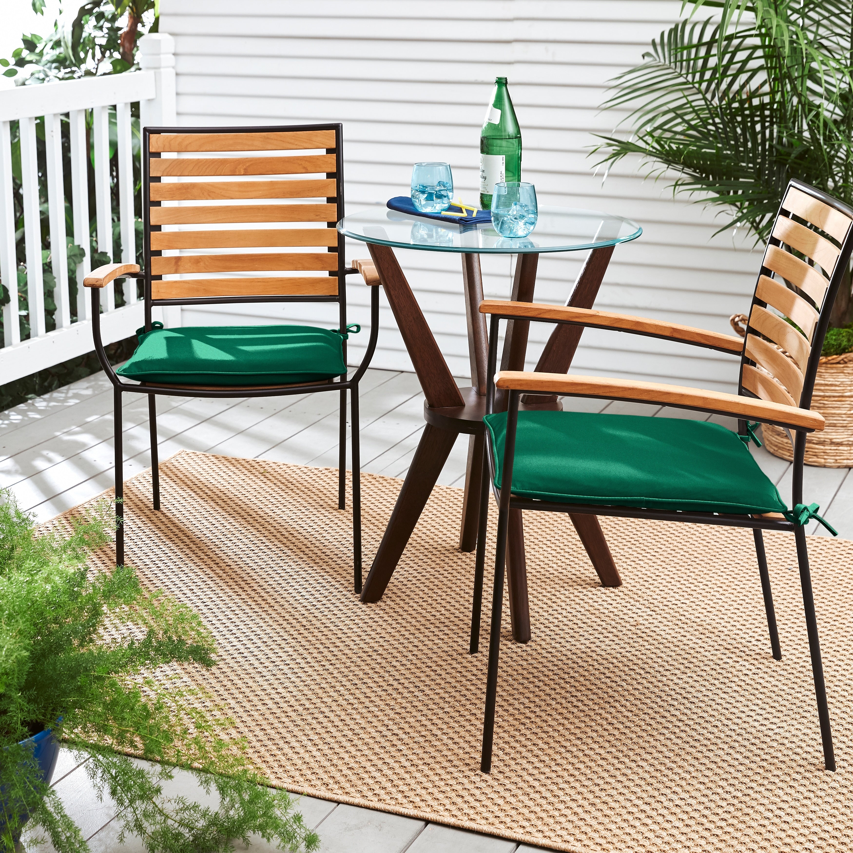 Humble Haute Sunbrella Canvas Forest Green Indoor Outdoor Cushion Set Of 2
