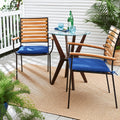 Humble Haute Sunbrella Canvas True Blue Indoor Outdoor Cushion Set Of 2
