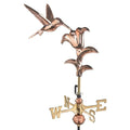 Hummingbird Pure Copper Garden Weathervane With Garden Pole By Good Directions