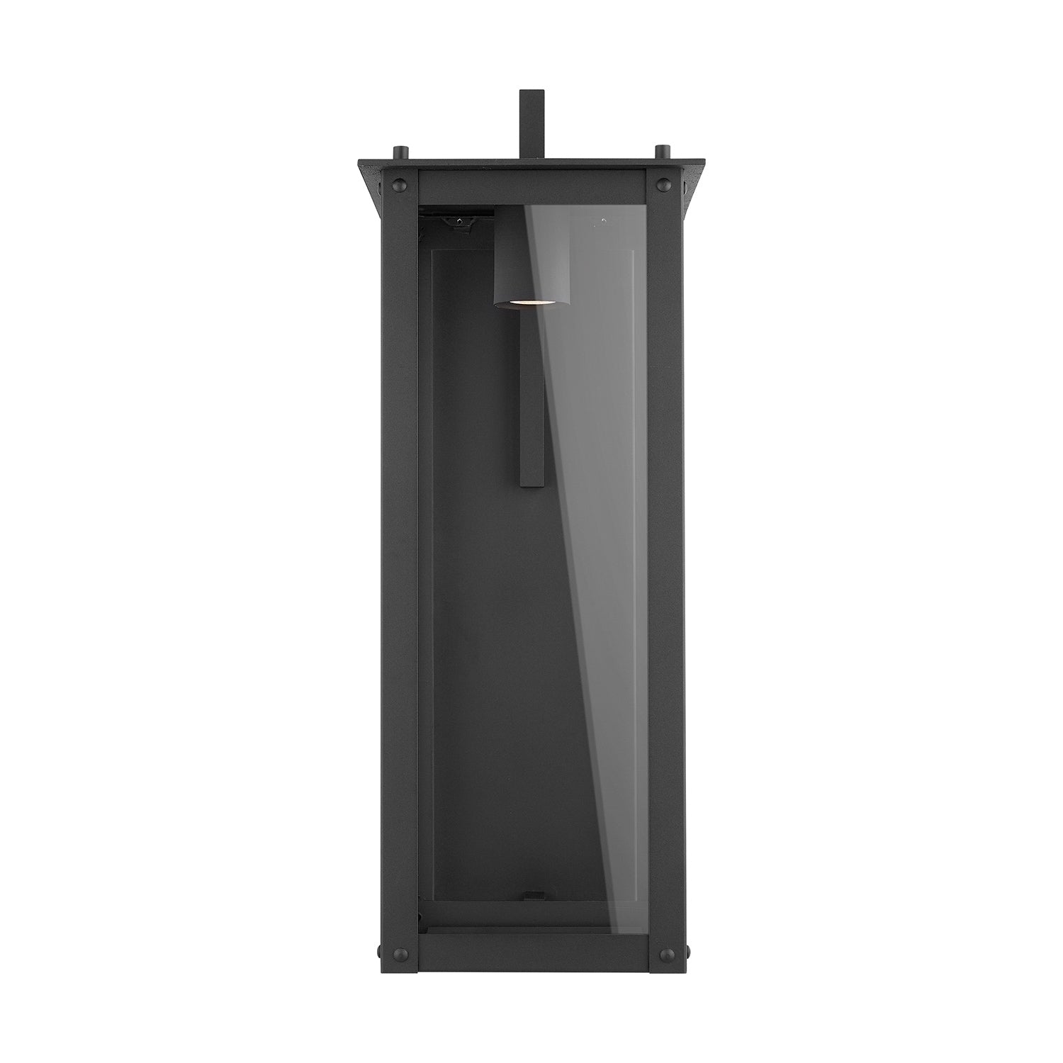 Hunt 1 Light Black Outdoor Led Wall Lantern
