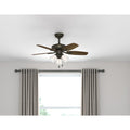 Hunter Fan Small Room Bronze Brazilian Cherry And Harvest Mahogany Blade 42 Inch Ceiling Fan
