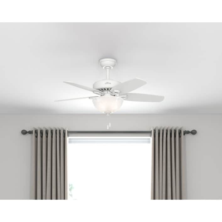 Hunter Fan Brushed Nickel Brazilian Cherry Harvest Mahogany Reversible Blades 42 Inch Ceiling Fan Silver