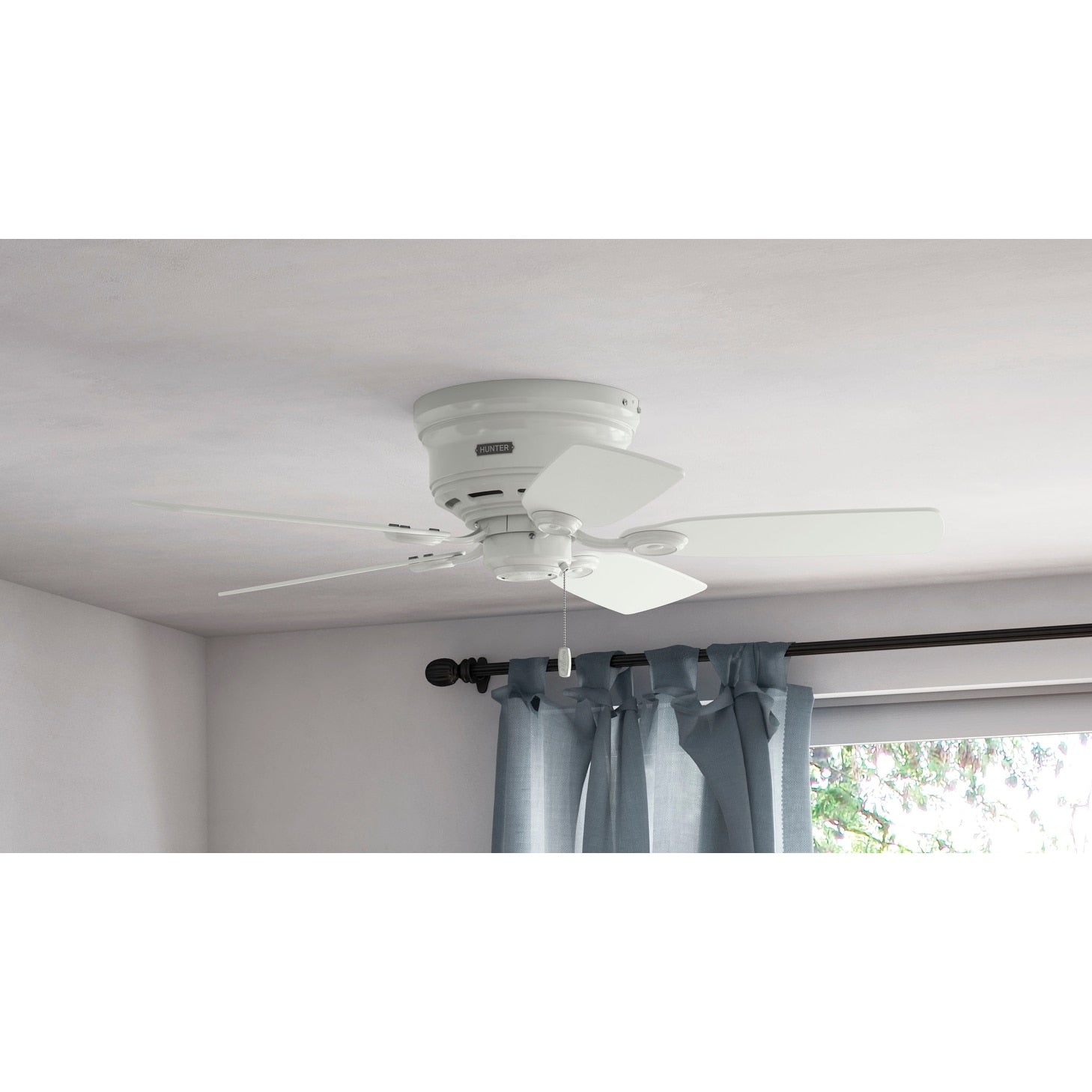 Hunter Low Profile 42 Inch White 5 Blade Ceiling Fan