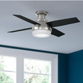 Hunter Fan Dempsey Collection 44 Inch Low Profile Reversible Blades Ceiling Fan Silver