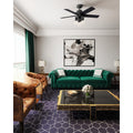 Hunter 44 Hardwick Matte Black Ceiling Fan With Led Light Kit And Remote
