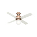 Hunter 44 Hepburn Satin Copper Ceiling Fan With Led Light Kit And Wall Control