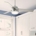 Hunter 52 Aker Ceiling Fan With Led Light And Pull Chain Fresh White