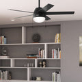 Hunter 52 Anslee Ceiling Fan With Led Light And Pull Chain Matte Silver