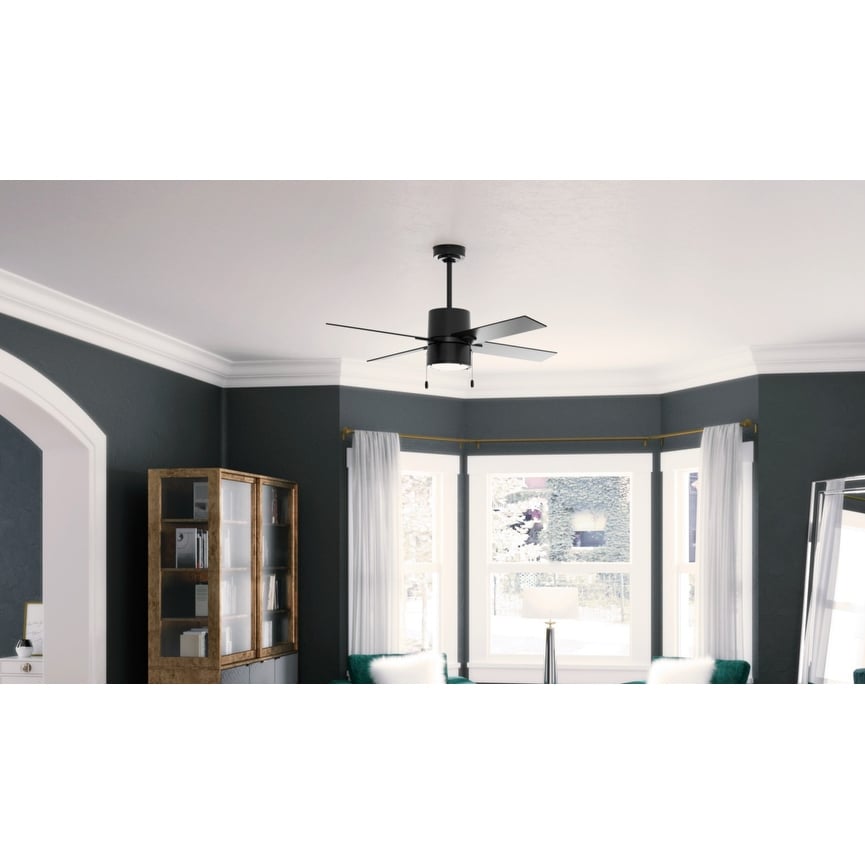 Hunter 52 Beck Brushed Nickel Ceiling Fan W Led Light Pull Chain